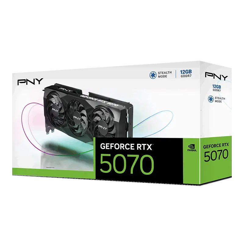 כרטיס מסך PNY GeForce RTX 5070 12GB Overclocked Triple Fan GPU תמונה 2