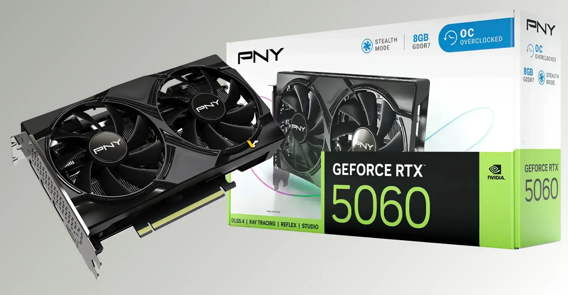 כרטיס מסך PNY GeForce RTX 5060 8GB Overclocked Dual Fan
