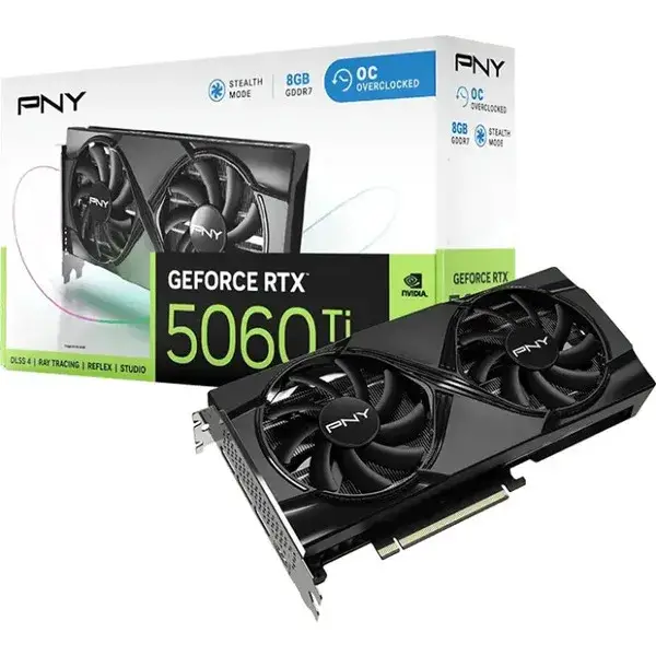 כרטיס מסך PNY GeForce RTX 5060Ti 8GB Dual Fan