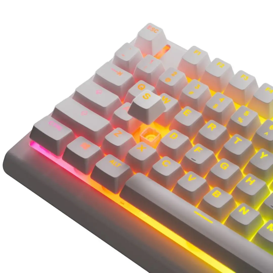 מקלדת גיימינג SteelSeries Apex 3 TKL US לבן תמונה 2