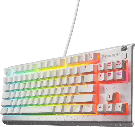 מקלדת גיימינג SteelSeries Apex Pro Gen 3 TKL לבן תמונה 2