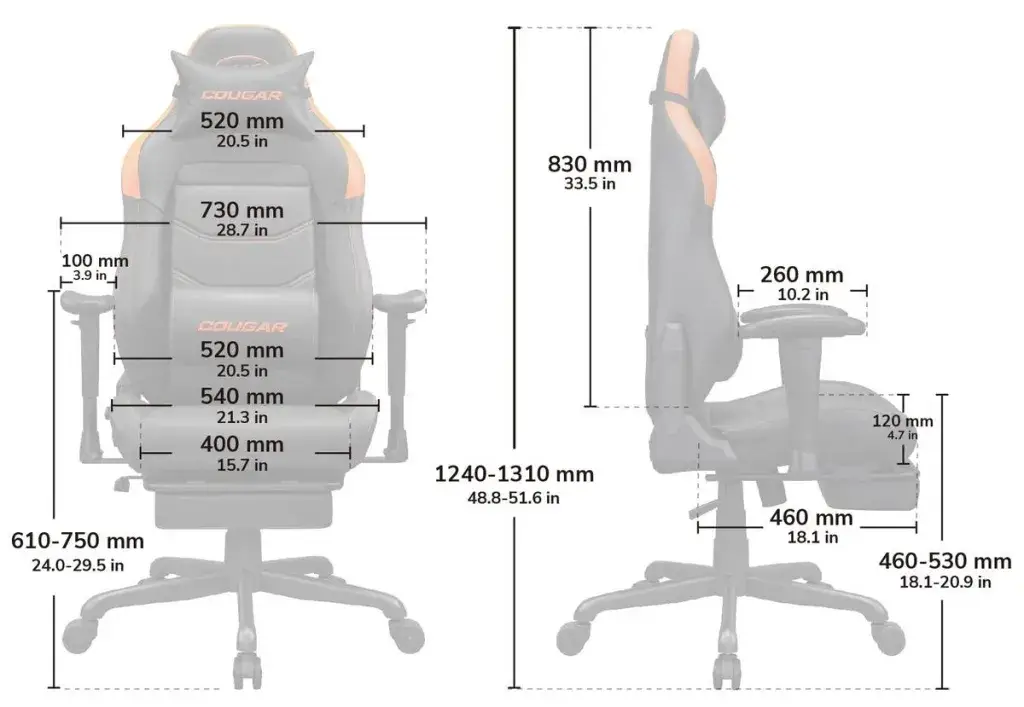 כסא גיימינג COUGAR EXPLORE Neo GOLD gaming chair תמונה 4