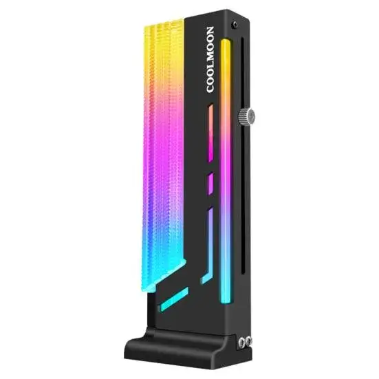 מעמד לכרטיס מסך COOLMOON GH2 ARGB שחור