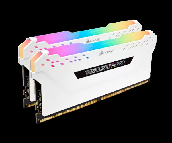 זכרון קיט לנייח CORSAIR 2X8 16GB DDR4 3200MHz RGB PRO White