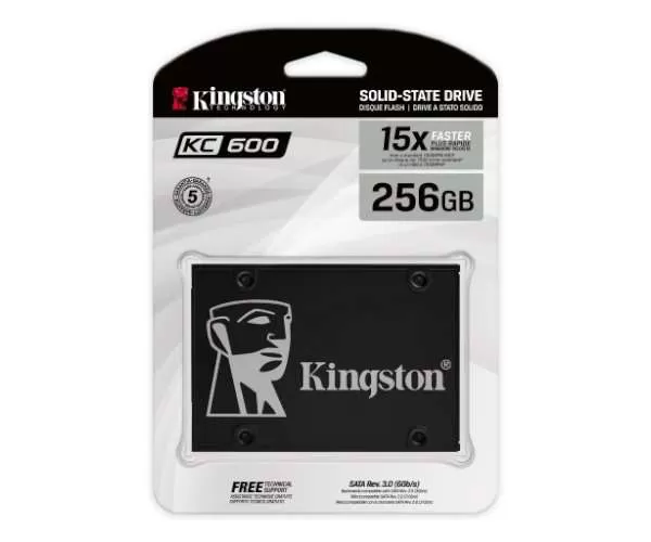 דיסק פנימי לנייח Kingston KC600 SSD 256GB 2.5 3D TLC NAND