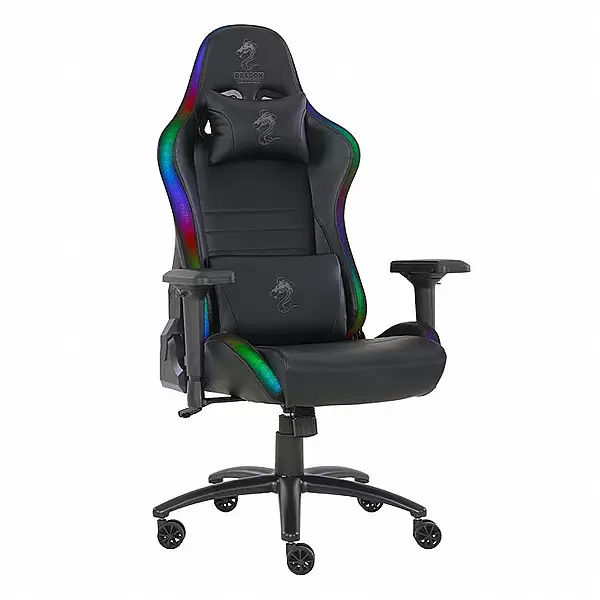כיסא גיימינג דראגון Dragon Space Plus RGB שחור תמונה 2