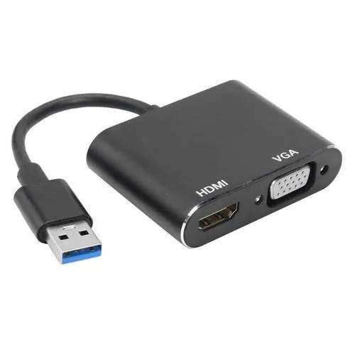 מתאם USB 3.0 HDMI+ VGA