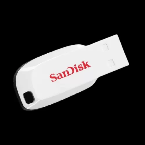 התקן SanDisk Cruzer Blade 16GB SDCZ50C-016G-B35W לבן