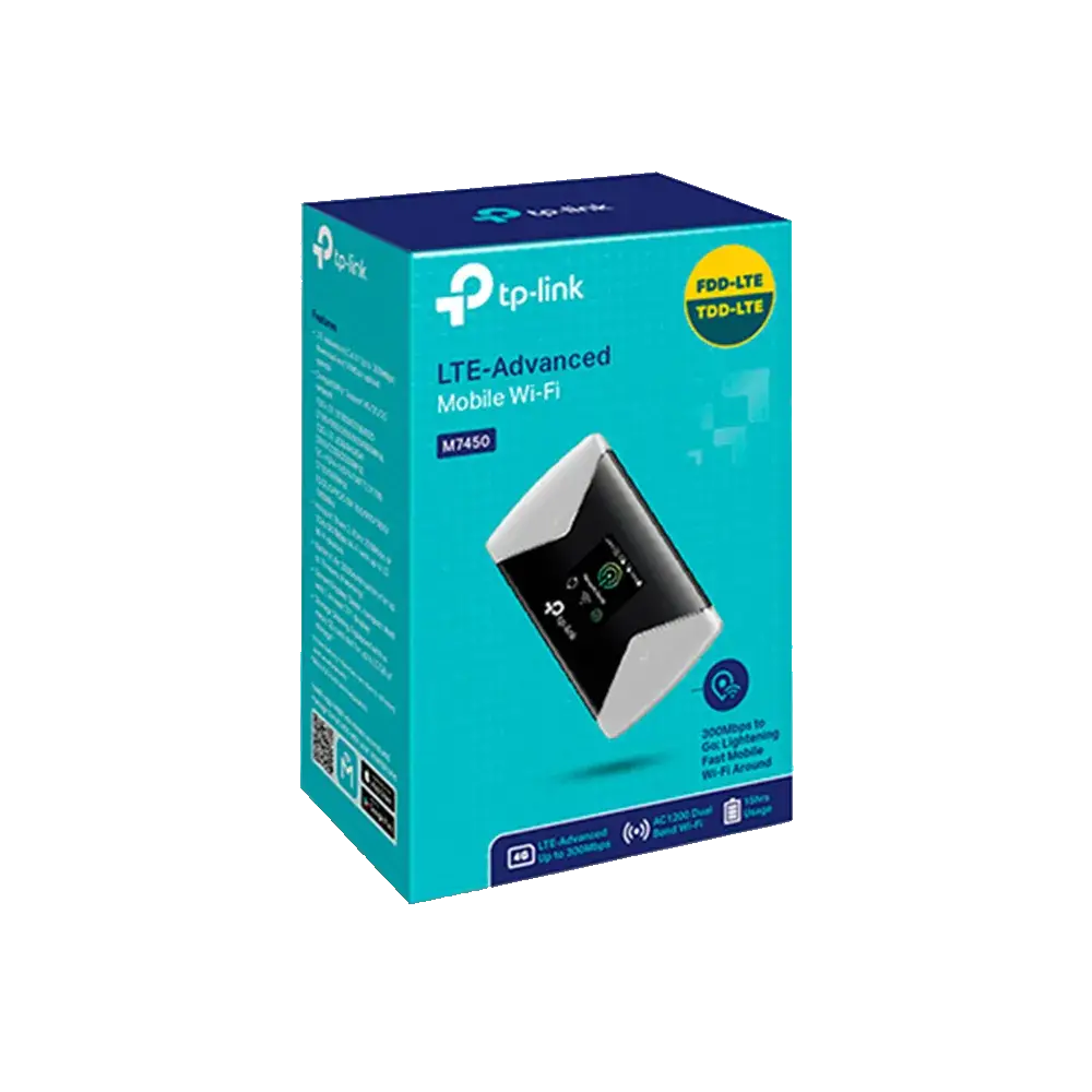 נתב סלולרי Tp-Link Mbps 300 LTE-Advanced Mobile Wi-Fi TL-M7450 תמונה 3