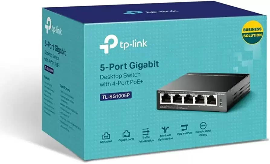 רכזת רשת TP-Link 5-Port 10/100Mbps Desktop Switch with 4-Port PoE TL-SF1005P תמונה 3