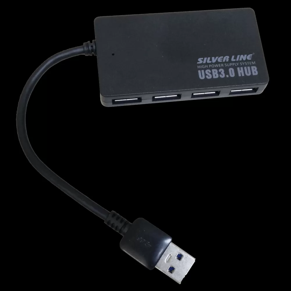 מפצל מהיר SILVERLINE USB 3.0 - X4 PORTS HUB אופציה לשנאי