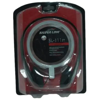 אוזניות סטריאו חוטיות עם שליטת עוצמה Silver Line תמונה 2