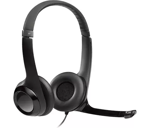 אוזניות ומיקרופון חוטיים Logitech USB STEREO H650E