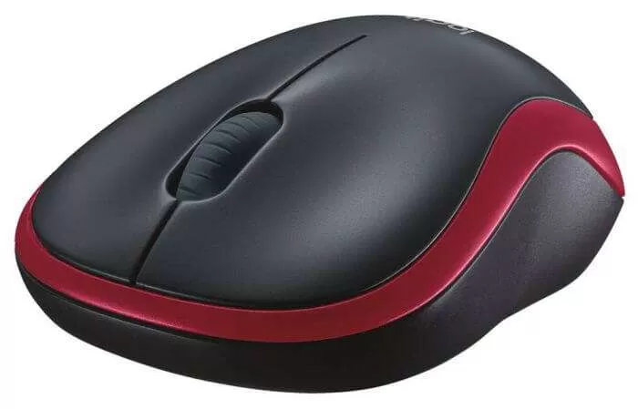 עכבר אלחוטי Logitech Wireless Mouse M185 Retail בצבע שחור-אדום