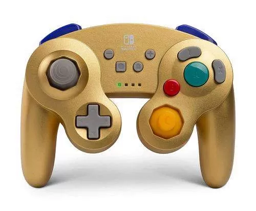 בקר אלחוטי זהב GameCube בעיצוב רטרו Power A