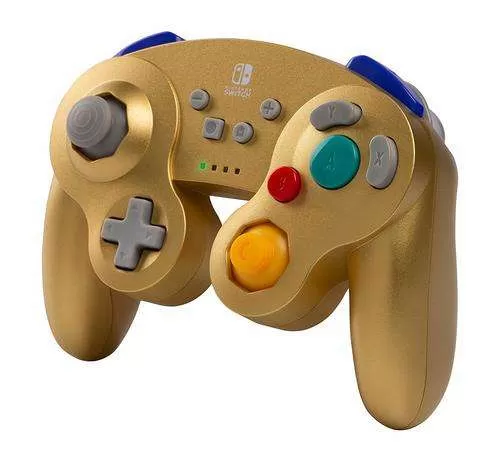בקר אלחוטי זהב GameCube בעיצוב רטרו Power A תמונה 2