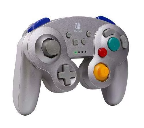 בקר אלחוטי כסף GameCube בעיצוב רטרו Power A