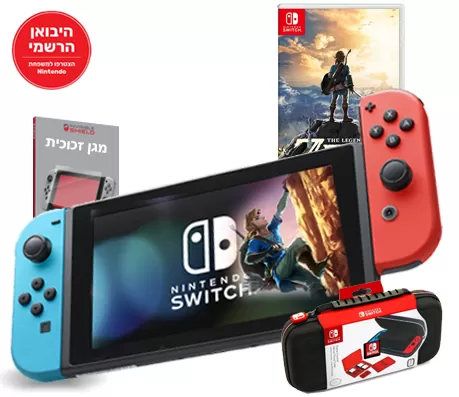 NEW Nintendo Switch Joy Con NEON דיל החבילה המושלמת וZelda Breath Of The Wild