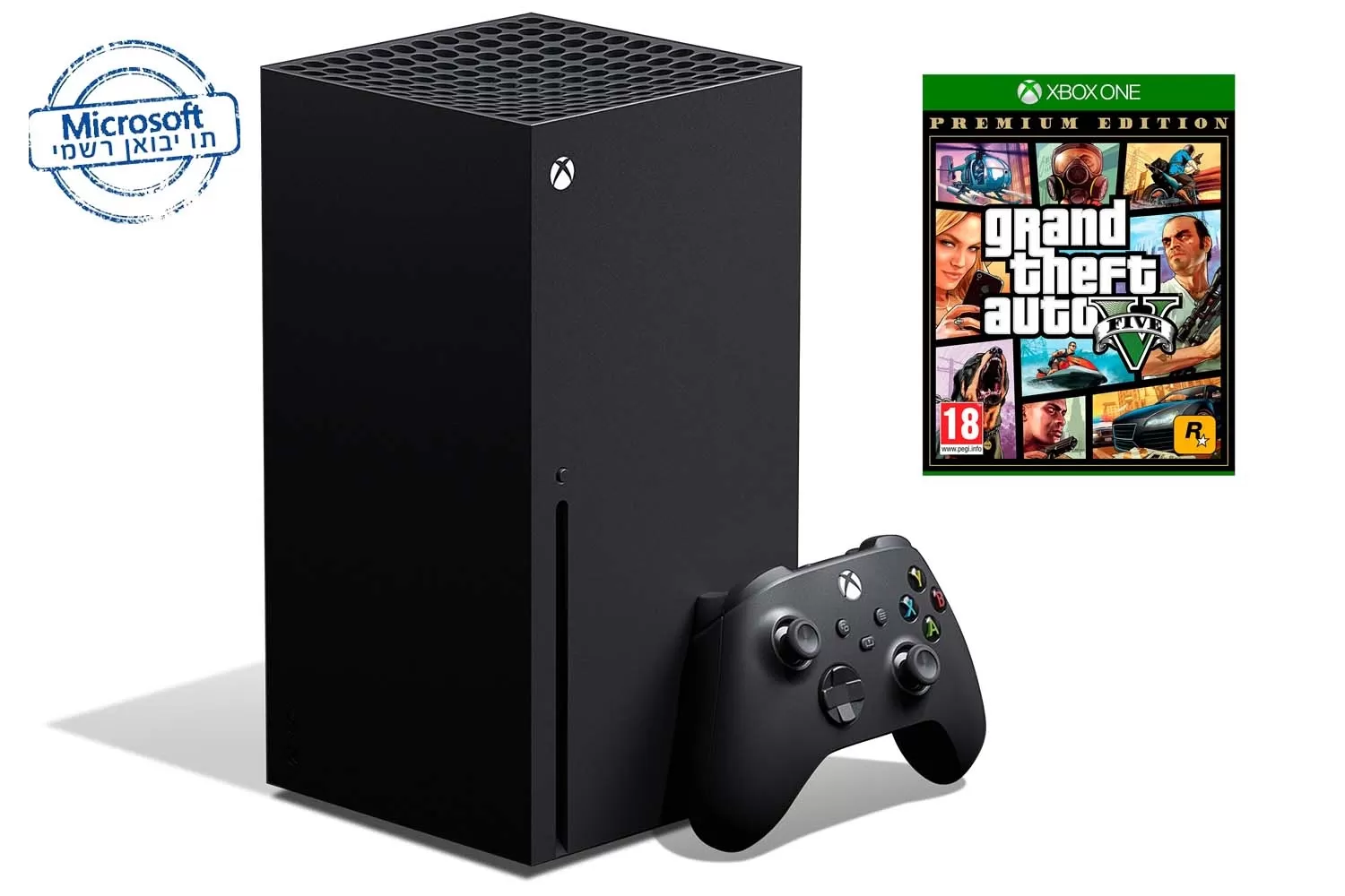 Xbox Series X ומשחק GTA V Premium Online Edition