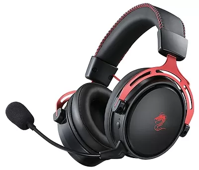 אוזניות גיימינג DRAGON TITANIUM WIRELESS GAMING HEADSET אדום