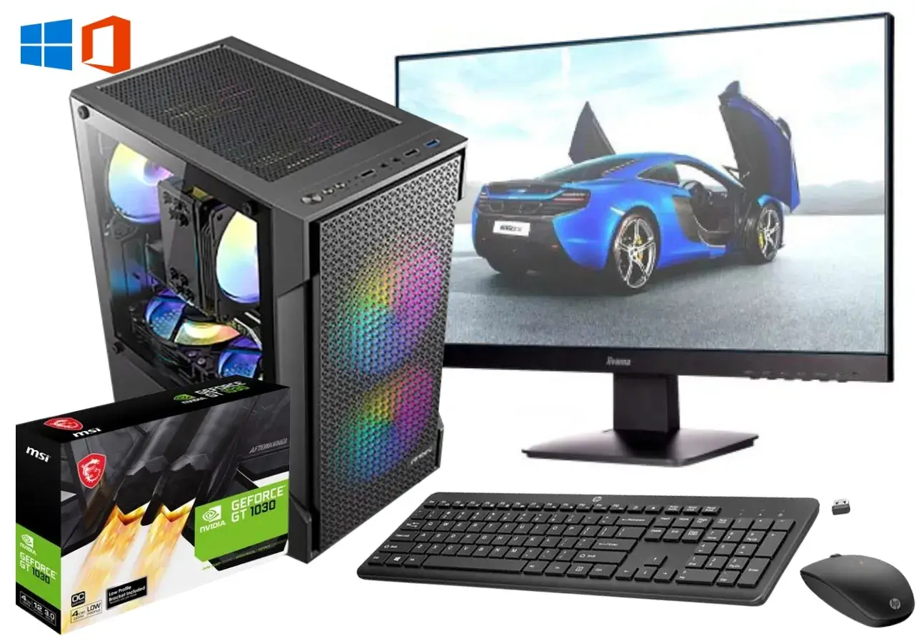 חבילת גיימינג מושלמת לצעירים כולל מסך 24'' + אביזרים + ווינדוס אופיס!