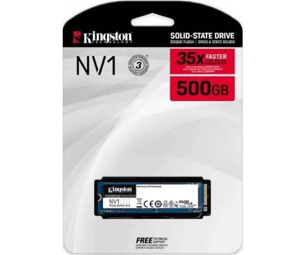 דיסק פנימי Kingston 500GB NVME Gen 3.0X4 NV1 Series 2100/1700MB/s תמונה 2