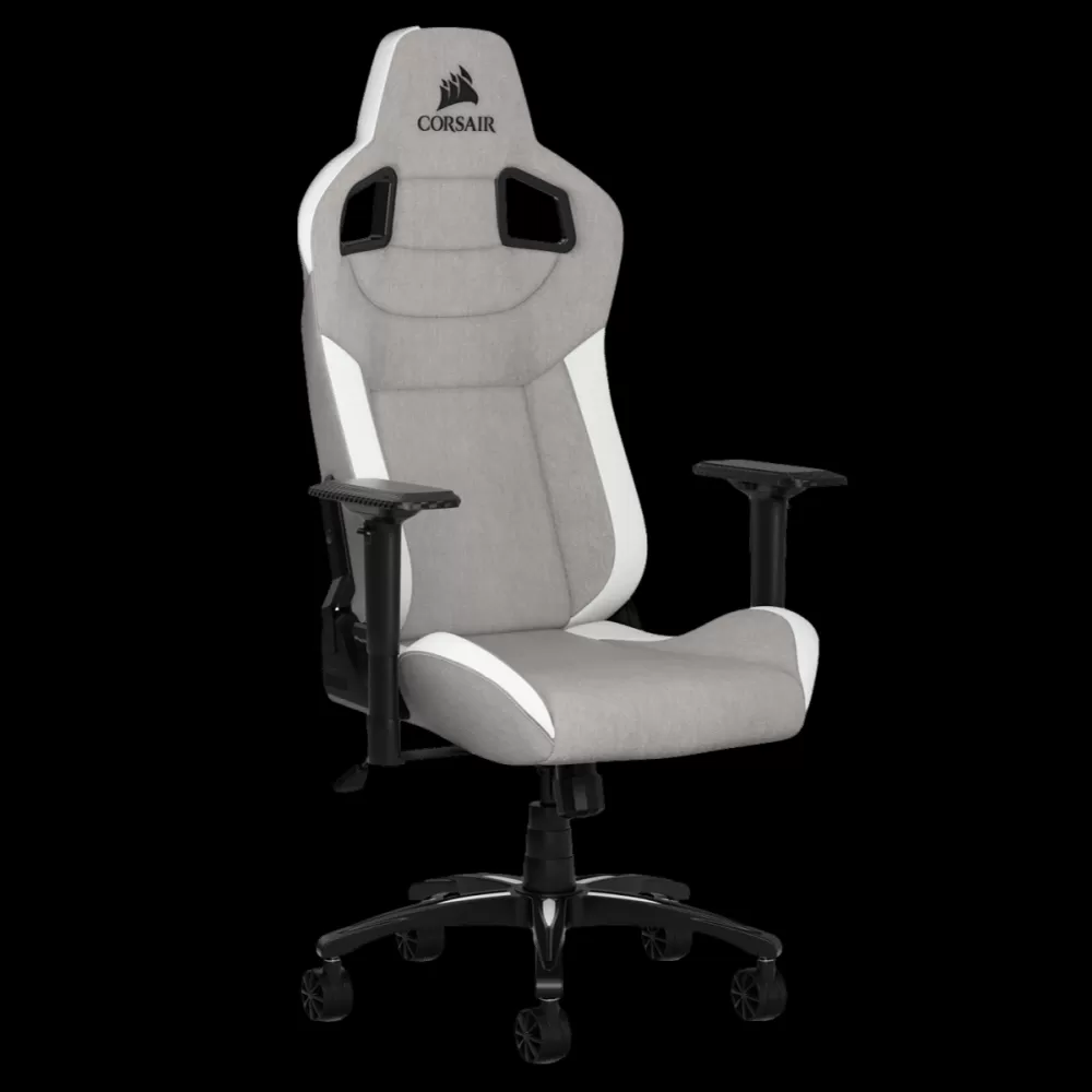 כיסא גיימינג בד Corsair T3 Rush Charcoal אפור לבן