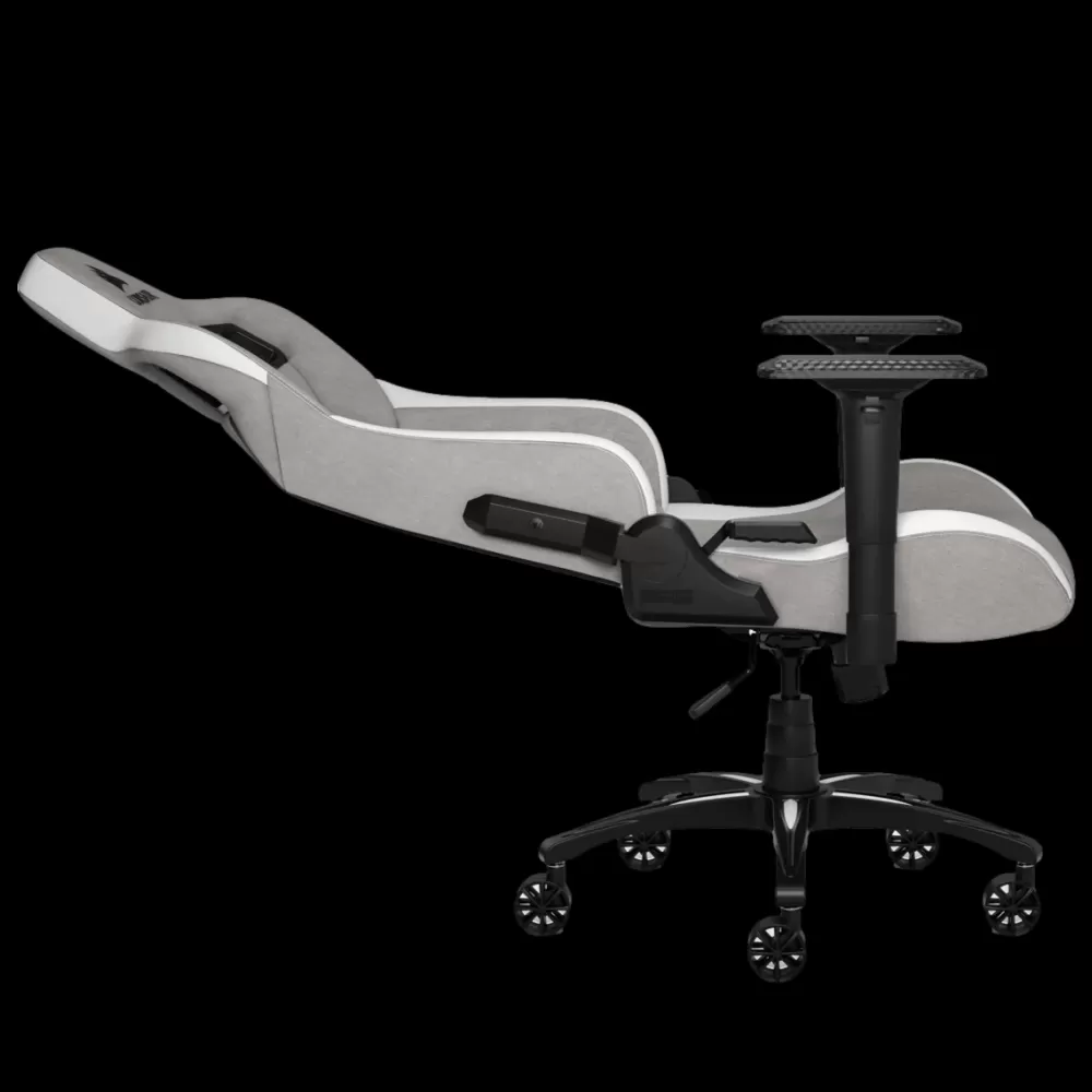 כיסא גיימינג בד Corsair T3 Rush Charcoal אפור לבן תמונה 3