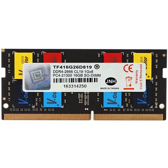 זכרון למחשב נייח V-Color 16GB SODIMM DDR4 2666MHz Colorful תמונה 2