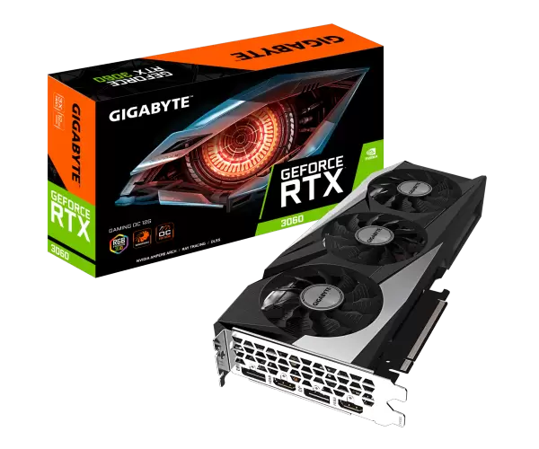 כרטיס מסך Gigabyte RTX3060 Gaming OC 12GD 2.0 PCIE4.0 LHR