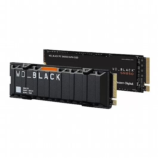 כונן פנימי SSD עם צלעות קירור WD BLACK SN850 NVMe SSD 500GB With HS